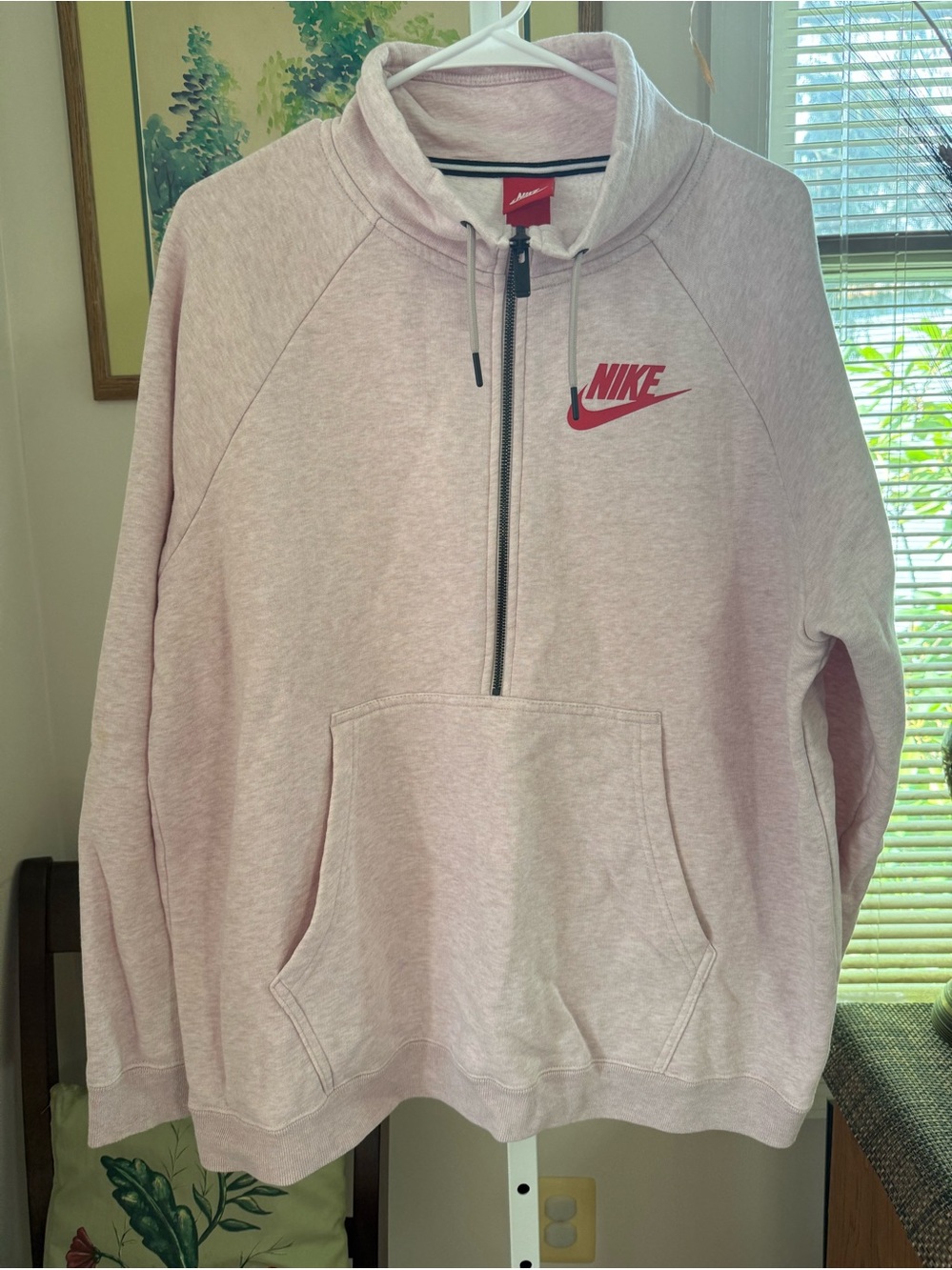 WOMENS Nike 1/2 ZIP kangaroo Pocket Sweatshirt . Good Preloved. Size XL